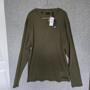 Buffalo David Bitton Men's Nirvana NWT Size XXL Pullover Henley Ribbed Shirt Top